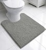 Grey Microfibre Chenille Contour  47x47 cm Bath Mat