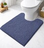 Navy Microfibre Chenille Contour 47x47 cm Bath Mat