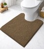 Chocolate Microfibre Chenille Contour  47x47 cm Bath Mat