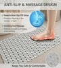 Silver Rubber Ibija Pattern 40x70 cm Shower Mat