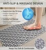 Grey Rubber Ibija Pattern 40x70 cm Shower Mat