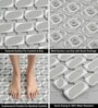 Silver Rubber Ibija Pattern 40x70 cm Shower Mat