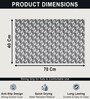 Grey Rubber Ibija Pattern 40x70 cm Shower Mat
