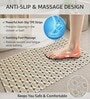 Grey Rubber Ibija Pattern 40x70 cm Shower Mat