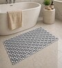 Grey Rubber Ibija Pattern 40x70 cm Shower Mat