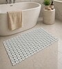 Silver Rubber Ibija Pattern 40x70 cm Shower Mat