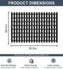 Black Slatted Pattern Rubber 38x70 cm Shower Mat
