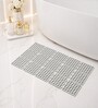 Silver Rubber Tile Pattern 40x66 cm Shower Mat