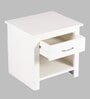 Luxnest Bedside Table In White Enamel Finish