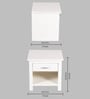 Luxnest Bedside Table Set Of 2 In White Enamel Finish