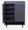 Luxora 2 Door Shoe Cabinet In Dark Grey Color