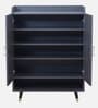 Luxora 2 Door Shoe Cabinet In Dark Grey Color