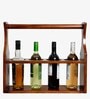 Aster Brown Mango Wood Wine Bottle Holder