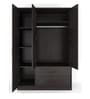 Luxuria 3 Door Wardrobe with 2 Drawers in Antique Ebony Finish