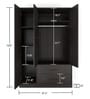 Luxuria 3 Door Wardrobe with 2 Drawers in Antique Ebony Finish
