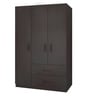 Luxuria 3 Door Wardrobe with 2 Drawers in Antique Ebony Finish