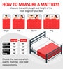 LUXURINO Pillow Top with ISPT TECHNOLOGY Red 6 Inch Bonnell Spring & PU Foam Single Size Mattress