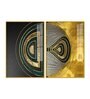 Luxurious Circular Acrylic Framed Art Panel (Set Of 2)