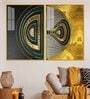 Luxurious Circular Acrylic Framed Art Panel (Set Of 2)