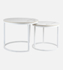Lustle  Metal Nesting Coffee TableIn White Colour