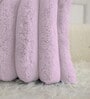 Mavye Stripe Rabbit Fur Cushion Covers 16x16 Inch Pack of 2
