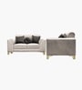 Luxurious Ribbed Suede 3+2 Sofa Set in Beige Colour