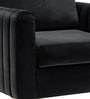 Luxurious Velvet Fabric Lounge Chair In Black Colour
