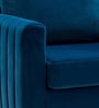 Luxurious Velvet Fabric Lounge Chair In Blue Colour
