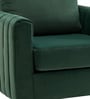Luxurious Velvet Fabric Lounge Chair In Green Colour