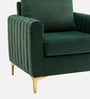 Luxurious Velvet Fabric Lounge Chair In Green Colour