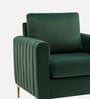 Luxurious Velvet Fabric Lounge Chair In Green Colour