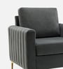 Luxurious Velvet Fabric Lounge Chair In Grey Colour