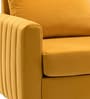 Luxurious Velvet Fabric Lounge Chair In Mustard Colour