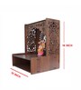Luxurious Wooden Temple for Home, Office with Spacious Shelf & Inbuilt Focus Lights