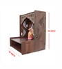 Luxurious Wooden Temple for Home with Spacious Shelf & Inbuilt Focus Lights