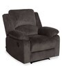 Luxury Fabric 1 Seater Manual Recliner in Coffee Brown Colour