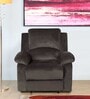 Luxury Fabric 1 Seater Manual Recliner in Coffee Brown Colour