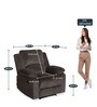 Luxury Fabric 1 Seater Manual Recliner in Coffee Brown Colour