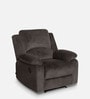Luxury Fabric 1 Seater Manual Recliner in Coffee Brown Colour