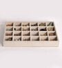 Cream Luxury 24 Grids Jewellery Tray