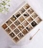 Cream Luxury 24 Grids Jewellery Tray