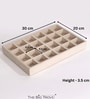 Cream Luxury 24 Grids Jewellery Tray