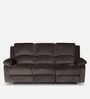 Luxury Fabric Manual Recliner Set in Coffee Brown Colour