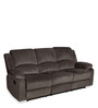 Luxury Fabric Manual Recliner Set in Coffee Brown Colour