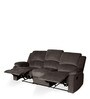 Luxury Fabric Manual Recliner Set in Coffee Brown Colour