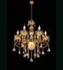 Luxury 6-Light Crystal Chandelier with Antique Gold Finish
