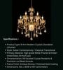 Luxury 6-Light Crystal Chandelier with Antique Gold Finish