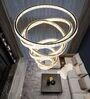 Luxury 8-Ring Spiral LED Chandelier   Grand Modern Ceiling Light for Double-Height Spaces
