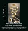 Luxury 8-Ring Spiral LED Chandelier   Grand Modern Ceiling Light for Double-Height Spaces