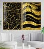 Luxury Black And Gold Marble Texture Acrylic Framed Art Panel (Set Of 2)